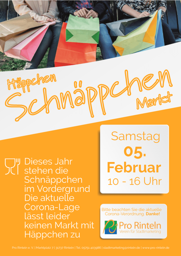 Winter-Häppchen-Schnäppchen-Markt am 05.02.2022 - Pro Rinteln Stadtmarketing