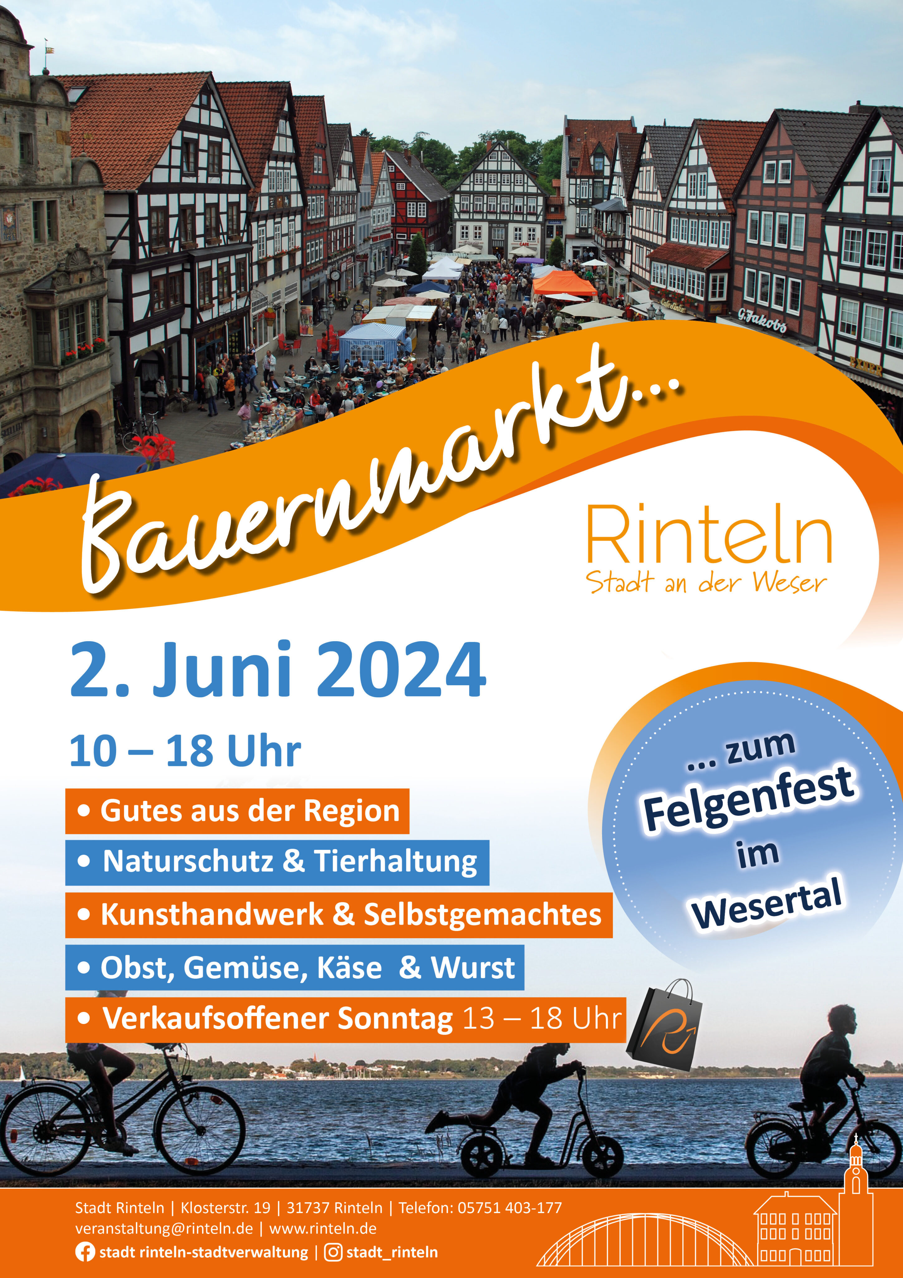  Bauernmarkt zum Felgenfest im Wesertal mit verkaufsoffenem Sonntag am Illustration 